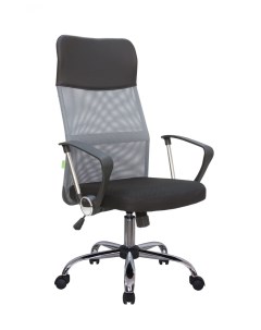 Кресло офисное 8074 черная ткань серая сетка Riva chair