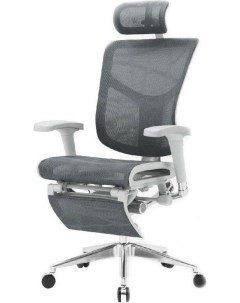 Кресло EXPERT STAR RSTM01 G GY сетка серая каркас серый с подножкой Falto-profi