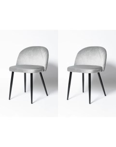Комплект стульев 2 шт UDC 7003 G062 39 черный серый La room