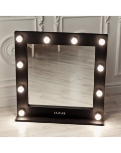 Зеркало для визажиста 75х75 см черное Lucas' cosmetics