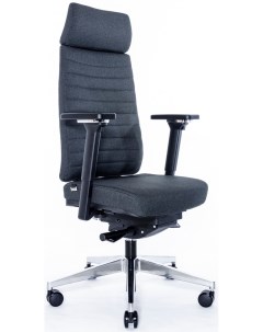 Эргономичное офисное кресло Profi Trona 1702 18H серое черный каркас Falto
