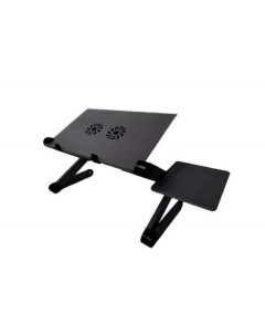 Столик подставка для ноутбука с регулировкой высоты и охлаждением 53х30 см черный Urm
