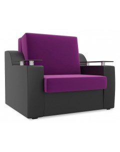 Кресло кровать Сенатор черный фиолетовый Лига диванов