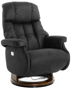 Кресло электрореклайнер Relax Lux Electro S16099RWB темно серое нубук Falto