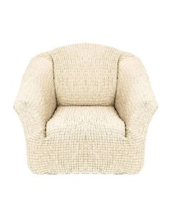 Чехол на кресло без оборки на резинке универсальный натяжной накидка дивандек на кре Яблочная долька