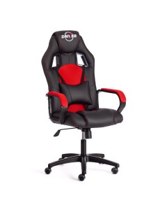 Кресло игровое компьютерное геймерское для пк DRIVER черный красный кож зам ткань Tetchair