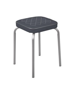 Табурет НТ3 SL мягкое квадратное сиденье серый Haushalt