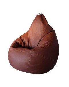 Кресло мешок boss brown натуральная кожа xxxl 150х100 см Папа пуф