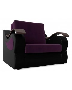 Кресло кровать Меркурий черный фиолетовый Лига диванов
