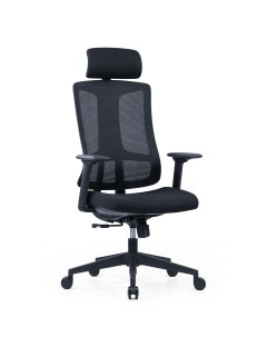 Кресло офисное Linz черный пластик черная сетка черная ткань Norden