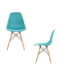 Комплект стульев 2 шт для кухни в стиле EAMES DSW бирюзовый Leon group