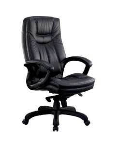 Кресло BN_U_Руководителя EChair CS 608Е кожа черная пластик Easy chair