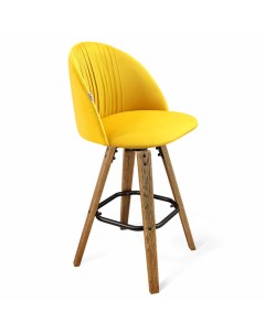Барный стул 190064 черный муар брш коричневый брш коричневый имперский желтый Sheffilton