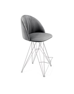 Барный стул 209254 хром лак угольно серый Sheffilton