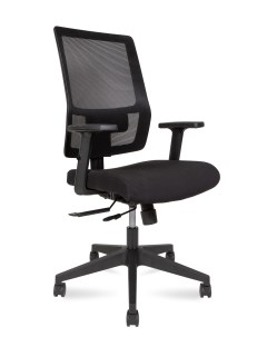 Кресло офисное Techo LB черный пластик черная сетка черная ткань Norden