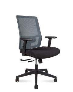 Кресло офисное Techo LB черный пластик серая сетка черная ткань Norden