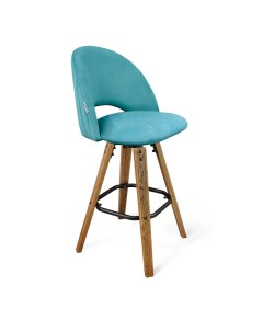 Барный стул 194128 черный муар дуб коричневый брашированный голубая пастель Sheffilton