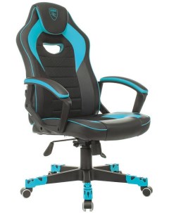 Кресло для геймеров GAME 16 чёрный голубой Zombie