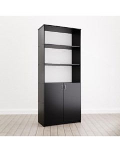 Шкаф комбинированный 800 400 1980 Черный Клик мебель