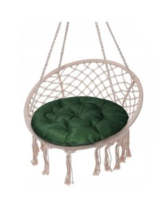 Подушка круглая на кресло непромокаемая D60 см цвет т зеленый файберфлекс грета 2 Адель