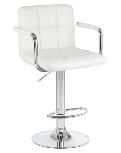 Барный стул KRUGER ARM D LM 5011 white хром белый Империя стульев