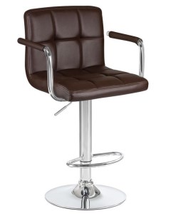 Барный стул KRUGER ARM D LM 5011 brown хром коричневый Империя стульев