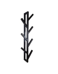 Вешалка металлическая настенная в стиле LOFT с семью крючками ЁЛКА Черная 31х11х90 Зоосиндикат