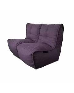 Современный небольшой диван пуф Twin Couch Aubergine Dream 120х80х80 нераскладной Ambient lounge