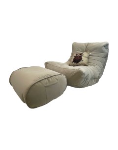 Кресло мешок для отдыха дома с оттоманкой aLounge Acoustic Lounge Eco Weave Велюр Ambient lounge