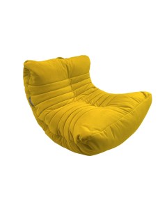 Кресло мешок нового формата aLounge Acoustic Sofa Yellow Shine велюр желтый Ambient lounge