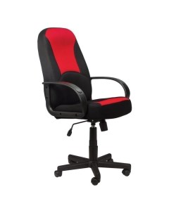 Кресло офисное City EX 512 ткань черная красная TW 531408 Brabix
