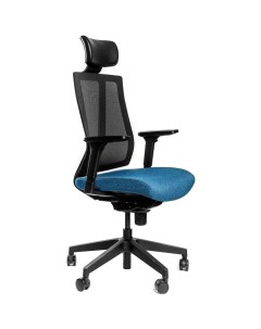 Офисное кресло G 1 GON 01KAL каркас черный спинка черная сиденье темно синее Falto