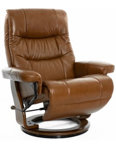 Кресло реклайнер механическое кожа Valencia 7583WQ коричневое Relax