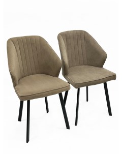 Мягкие стулья Лира комплект 2 штуки латте Alfa мебель