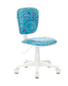 Кресло детское CH W204NX на колесиках ткань голубой ch w204nx stick bl Бюрократ