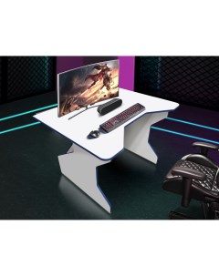 Компьютерный стол СК 12 белый синяя кромка Nobrand