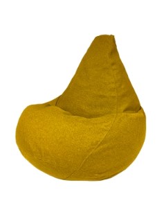 Кресло мешок пуфик груша размер XХXL горчичный рогожка Onpuff