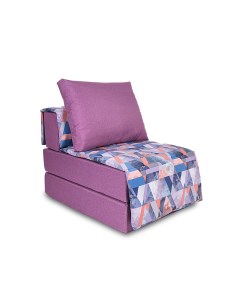 Кресло диван кровать ХАРВИ с накидкой рогожка фукси Сиреневый Деним Freeform