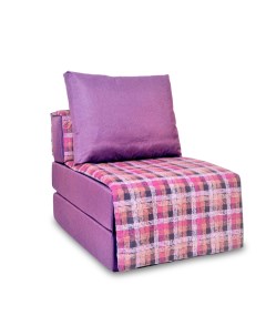 Кресло диван кровать ХАРВИ с накидкой рогожка фукси Сиреневый Квадро Виолет Freeform