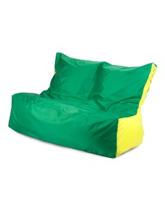 Кресло мешок Диван оксфорд Зеленый и желтый Пуффбери