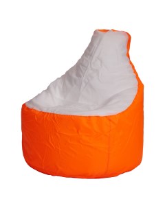 Кресло мешок Комфорт оксфорд Оранжевый и белый Пуффбери