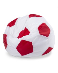 Кресло мешок Мяч XXL 105x105 оксфорд Белый и красный Пуффбери