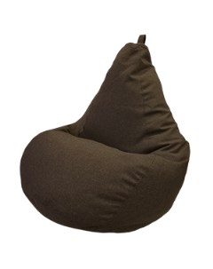 Кресло мешок пуфик груша размер XXL коричневый рогожка Onpuff