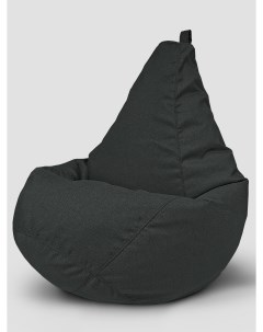 Кресло мешок пуфик груша размер XXXXL темно серый рогожка Onpuff
