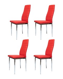Комплект стульев 4 шт F 261 3 хром красный La room
