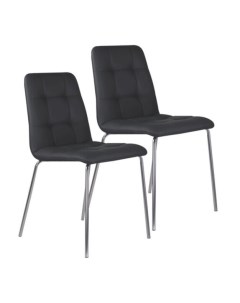 Комплект стульев 2 шт Twins CF 011 черный хром Brabix