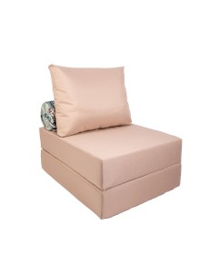 Кресло диван кровать ПРАЙМ с матрасиком накидкой рогожка валик наска Песочный Freeform