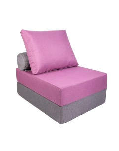 Кресло кровать ПРАЙМ рогожка двухцветный Сиреневый фукси серый Freeform