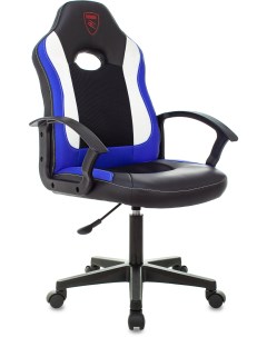 Кресло игровое 11LT BLUE черный синий текстиль эко кожа крестовина пластик Zombie