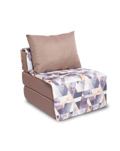 Кресло диван кровать ХАРВИ с накидкой рогожка коричневая Коричневый Сноу Браун Freeform